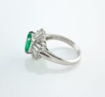 EMERALD & DIA PLAT RING - Image 4