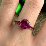 SABRINA BURMA RUBY PLATINUM RING
