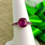 SABRINA BURMA RUBY PLATINUM RING - Image 3