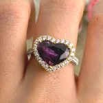 PINK SAPPHIRE & DIA 14KW HALO RING