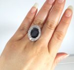 SAPPHIRE & DIA PLAT RING - Image 6