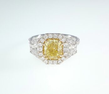 FANCY YELLOW DIA 18KW RING - Image 6