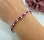 14KW RUBY & DIA BRACELET - Image 3