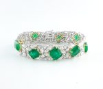 EMERALD & DIA 14KW BRACELET