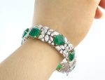 EMERALD & DIA 14KW BRACELET - Image 3