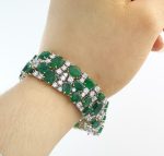 EMERALD & DIA 14KW BRACELET - Image 3