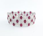 RUBY & DIA 14KW BRACELET
