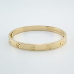 CARTIER LOVE 18KY BRACELET SIZE 16