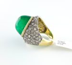 GIA EMERALD & DIA SILVER RING - Image 3