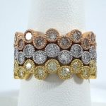 4.68CT DIA 18K THREETONE RING