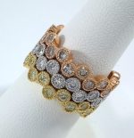 4.68CT DIA 18K THREETONE RING - Image 2