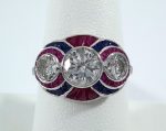 2.22TCW 3-STONE DIA RING
