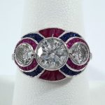 2.22TCW 3-STONE DIA RING