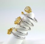 3.84CT DIA 18KW SPIRAL RING - Image 2