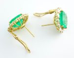 EMERALD & DIA 18KY EARRINGS - Image 5