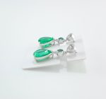 EMERALD & DIA PLAT EARRINGS - Image 2