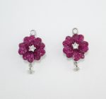 RUBY & DIA 18KW EARRING CHARMS