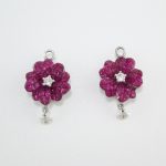 RUBY & DIA 18KW EARRING CHARMS