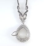 PLAT DIA PEAR-SHAPE NECKLACE MOUNTING