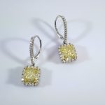 6.01CT FANCY YELLOW DIA EARRINGS