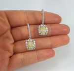 6.01CT FANCY YELLOW DIA EARRINGS - Image 2