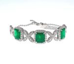 EMERALD & DIA 18KW BRACELET