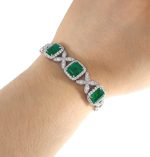 EMERALD & DIA 18KW BRACELET - Image 4