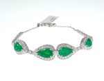 EMERALD & DIA 18KW BRACELET