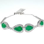 EMERALD & DIA 18KW BRACELET