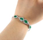 EMERALD & DIA 18KW BRACELET - Image 4
