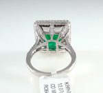 CDC COLOMBIAN EMERALD & DIA 18KW RING - Image 4