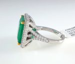 CDC COLOMBIAN EMERALD & DIA 18KW RING - Image 5