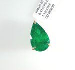 CDC COLOMBIAN EMERALD & DIA 18KW PENDANT