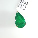 CDC COLOMBIAN EMERALD & DIA 18KW PENDANT