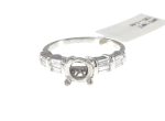 RUBY & DIA 18KW SOLITAIR RING