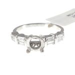 RUBY & DIA 18KW SOLITAIR RING