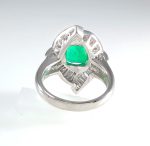 GIA EMERALD & DIA PLAT RING - Image 4