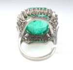 EMERALD & DIA PLAT RING - Image 4