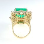 EMERALD & DIA 14KY COCKTAIL RING - Image 4