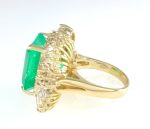 EMERALD & DIA 14KY COCKTAIL RING - Image 5