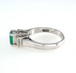 EMERALD & DIA PLAT RING - Image 4