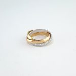 CARTIER TRINITY DIA 18K RING SIZE 49