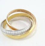CARTIER TRINITY DIA 18K RING SIZE 49 - Image 3