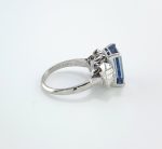 GIA BURMA SAPPHIRE & DIA PLAT RING - Image 4