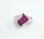 RUBY & DIA PLAT RING