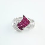RUBY & DIA PLAT RING