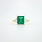 GIA EMERALD & DIA PLAT/18KY RING