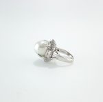 PEARL & DIA PLAT RING - Image 2