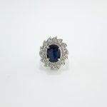 SAPPHIRE & DIA PLAT RING