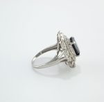 SAPPHIRE & DIA PLAT RING - Image 4